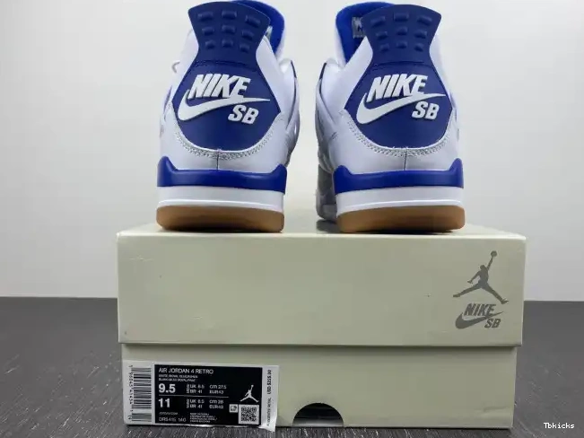 Rep TBK Retro DR5415-140 Jordan 4 SB Blue Pine 0615